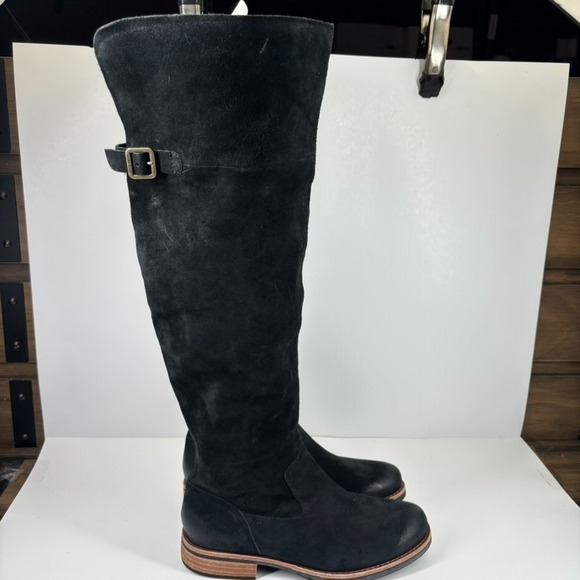 Kork-Ease Addison Women's US 9M Black Distressed Suede Over-The-Knee Riding Boot - Picture 9 of 16